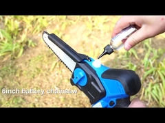 2つの電池の再充電可能な木工業のチェーンソー6インチのツリー ブランチの電気チェーンソー