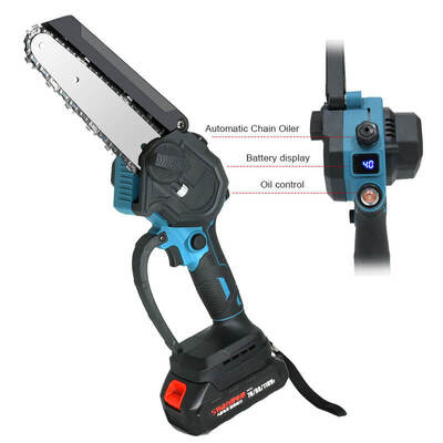 Mini 6 Inch Cordless Chainsaw With Lubrication Pump Battery Electric Chainsaw For Smooth Wood Cutting