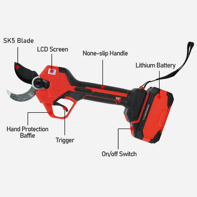 Electric Pruning Shears 45mm Brushless Motor Battery Powered Lightweight Design
